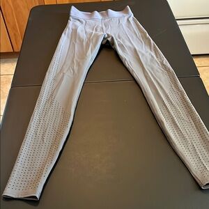 Gray Perforated Leggings
